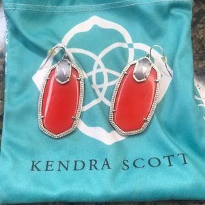 Red and silver diamond Kendra Earrjngs!